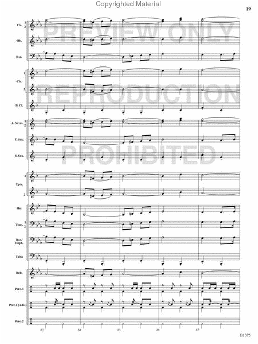 Excelsior! Excelsior! Concert Band scores gallery preview page 18