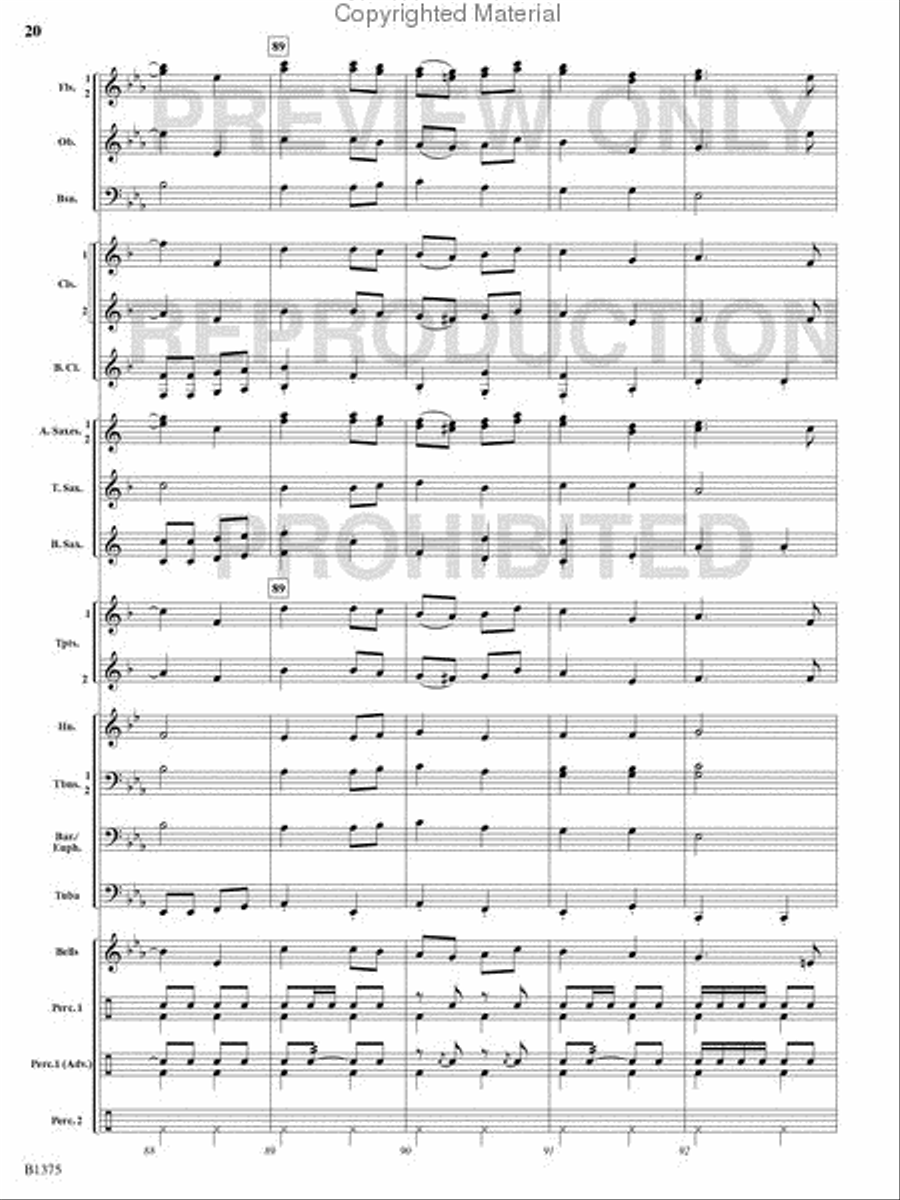 Excelsior! Excelsior! Concert Band scores gallery preview page 19