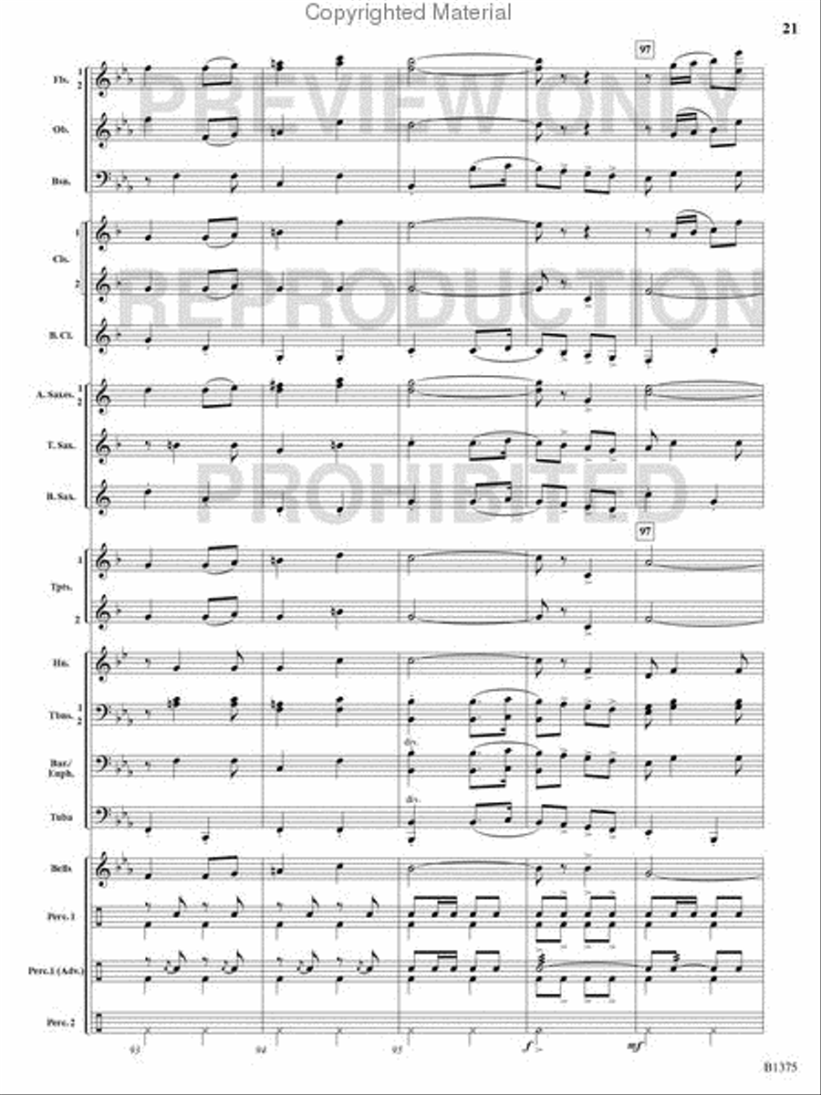 Excelsior! Excelsior! Concert Band scores gallery preview page 20