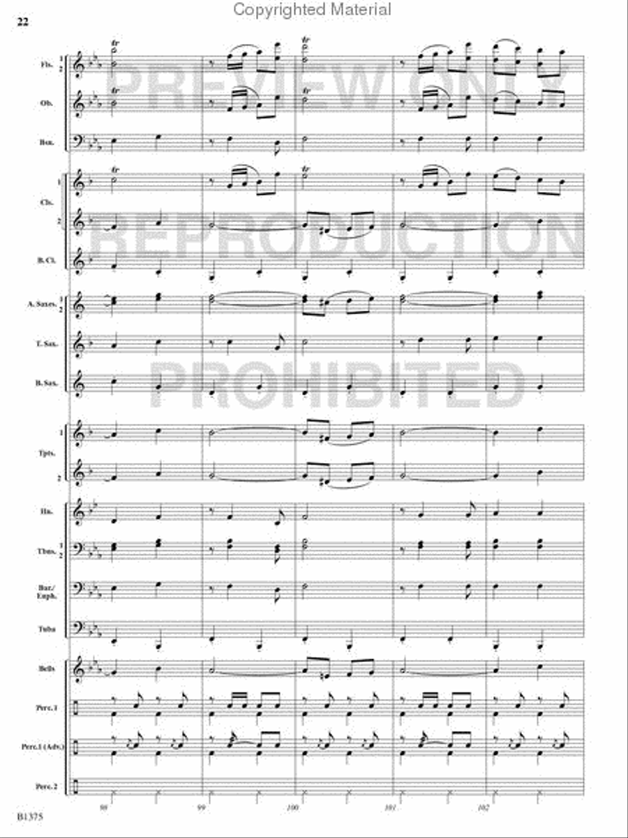 Excelsior! Excelsior! Concert Band scores gallery preview page 21