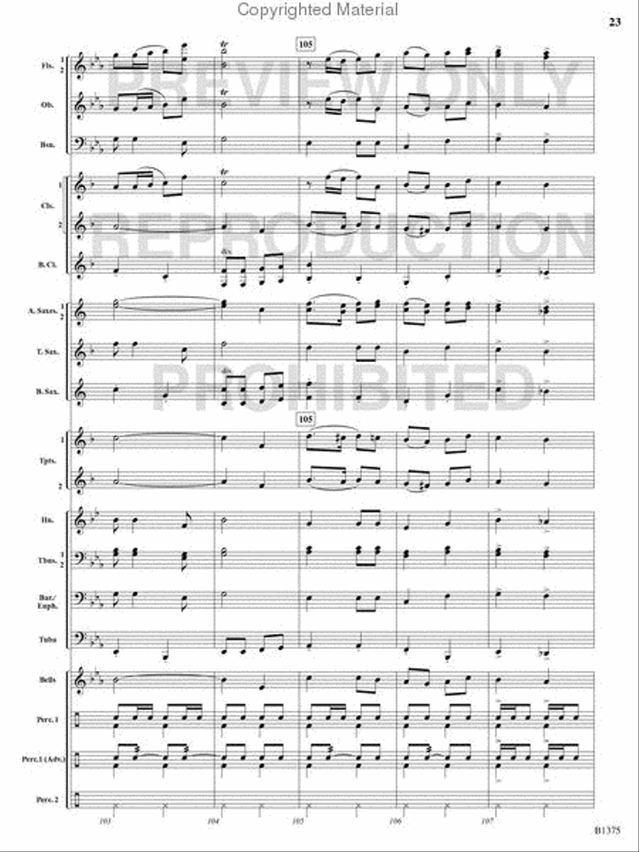 Excelsior! Excelsior! Concert Band scores gallery preview page 22