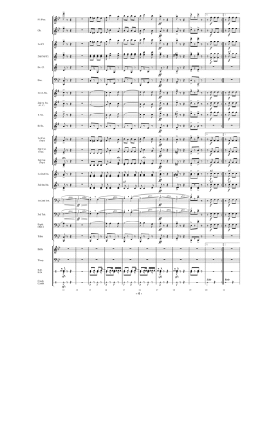 Slim Trombone Slim Trombone Concert Band scores gallery preview page 3