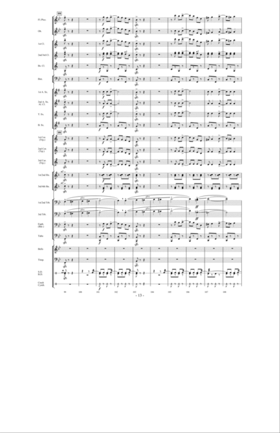 Slim Trombone Slim Trombone Concert Band scores gallery preview page 12