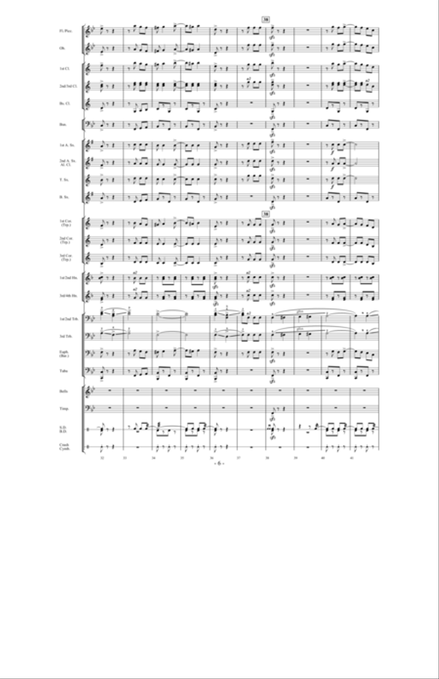 Slim Trombone Slim Trombone Concert Band scores gallery preview page 5