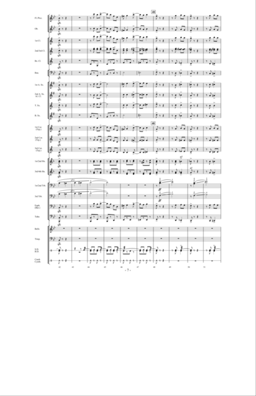 Slim Trombone Slim Trombone Concert Band scores gallery preview page 6