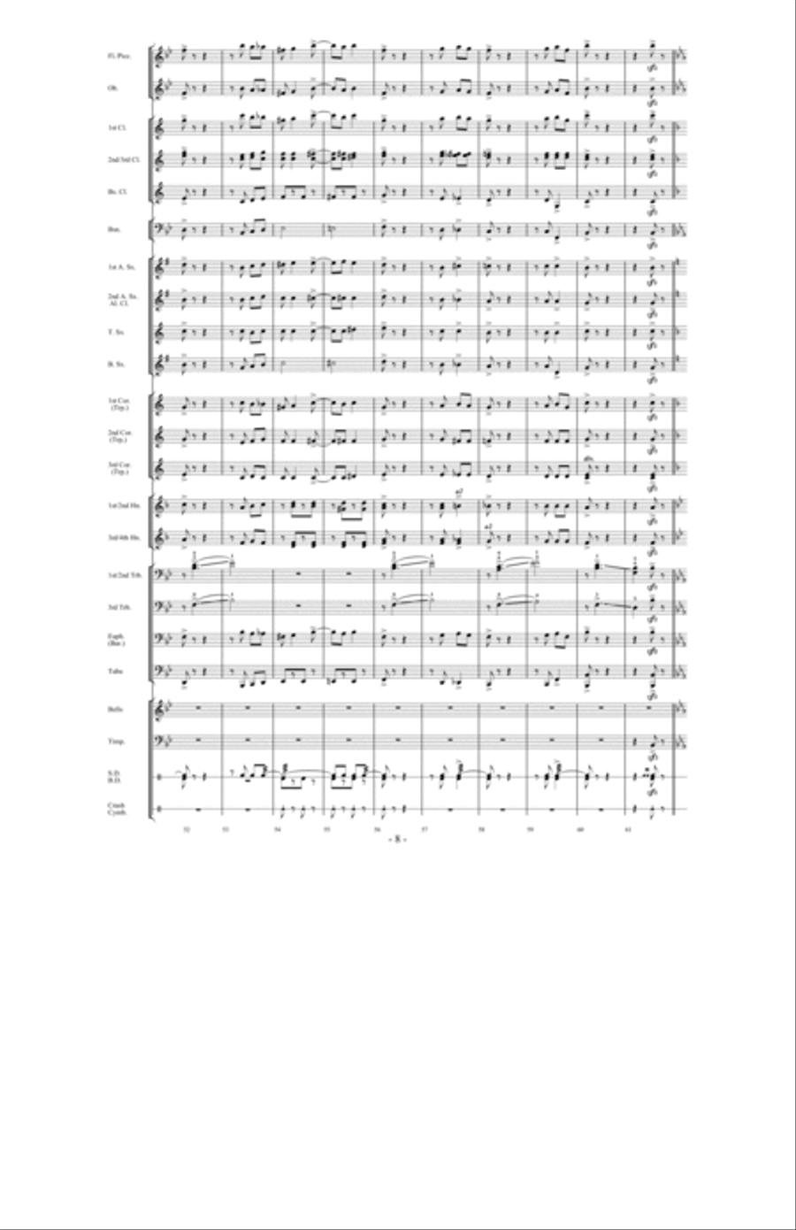 Slim Trombone Slim Trombone Concert Band scores gallery preview page 7