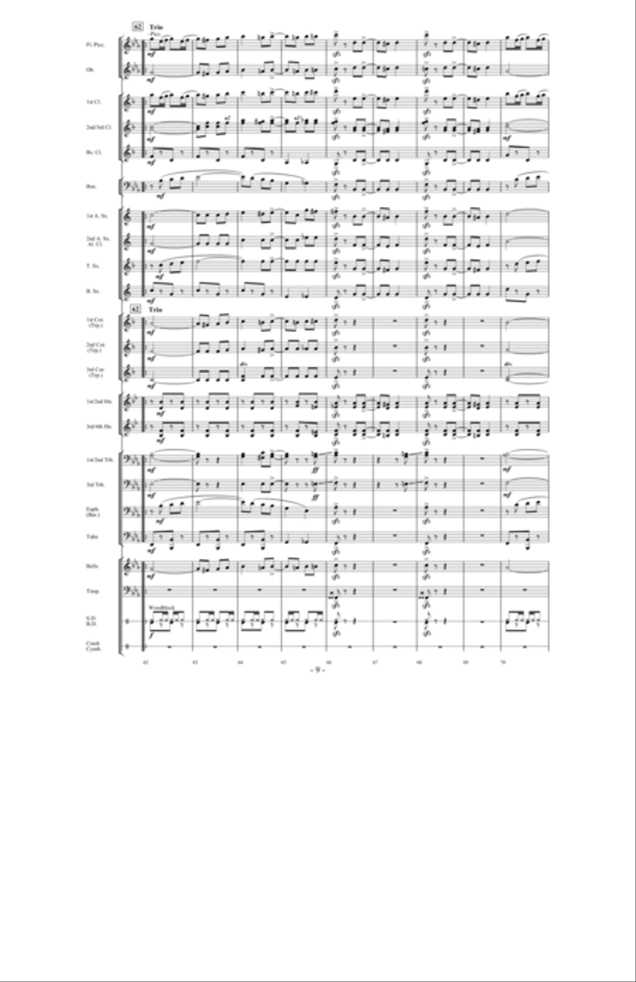 Slim Trombone Slim Trombone Concert Band scores gallery preview page 8
