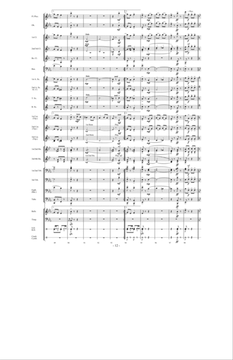Slim Trombone Slim Trombone Concert Band scores gallery preview page 11