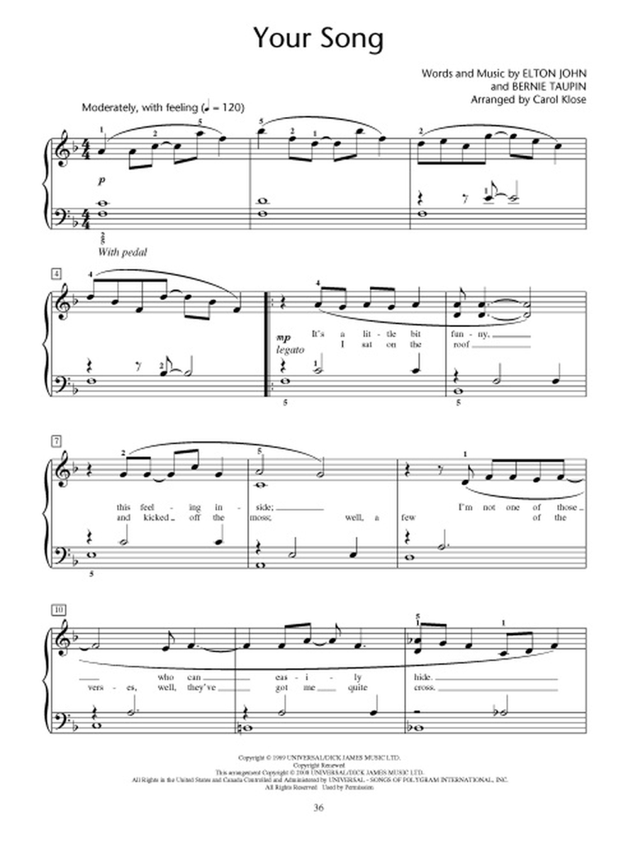 Elton John by Elton John Piano Method - Sheet Music page 6