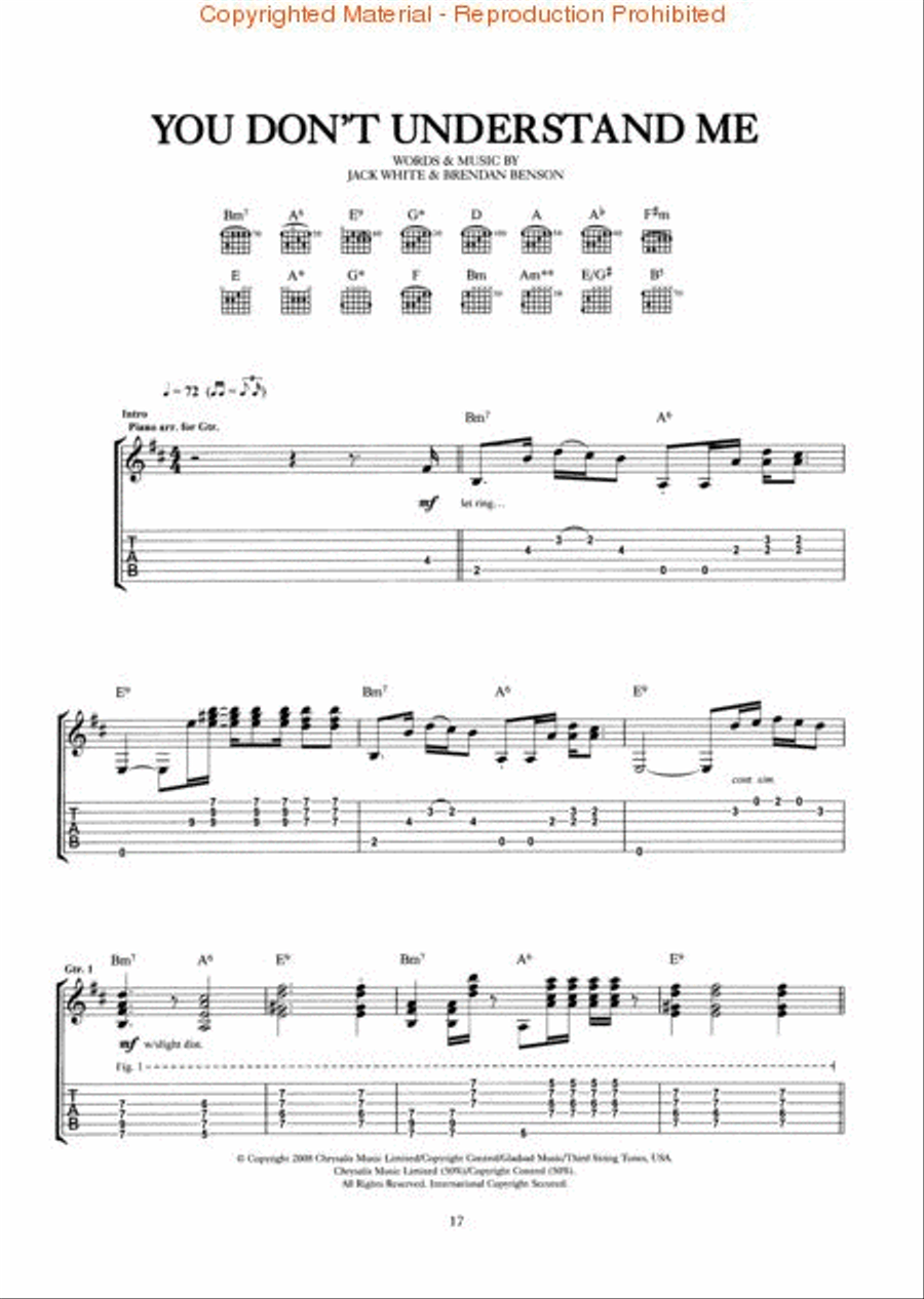 The Raconteurs: Consolers Of The Lonely Electric Guitar scores gallery preview page 3