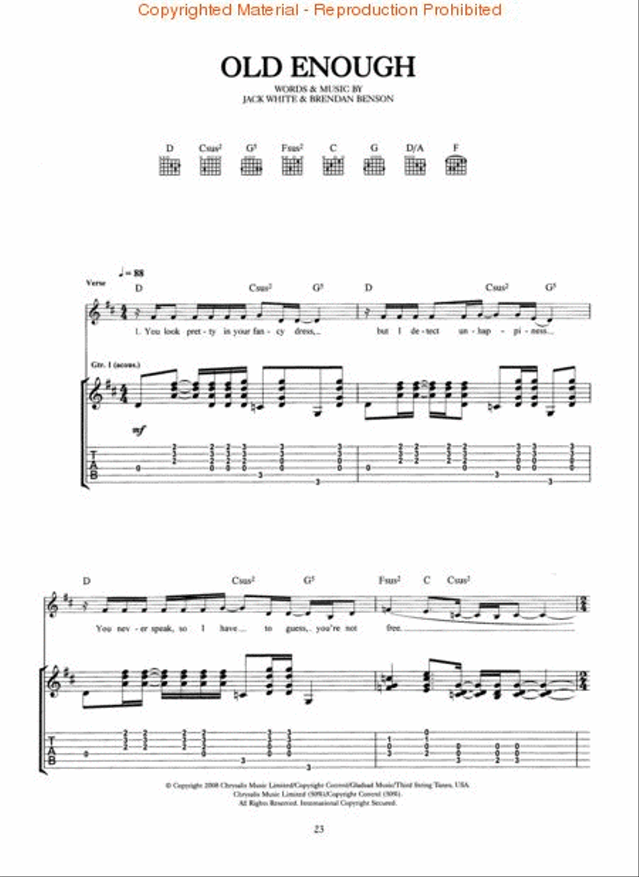 The Raconteurs: Consolers Of The Lonely Electric Guitar scores gallery preview page 4