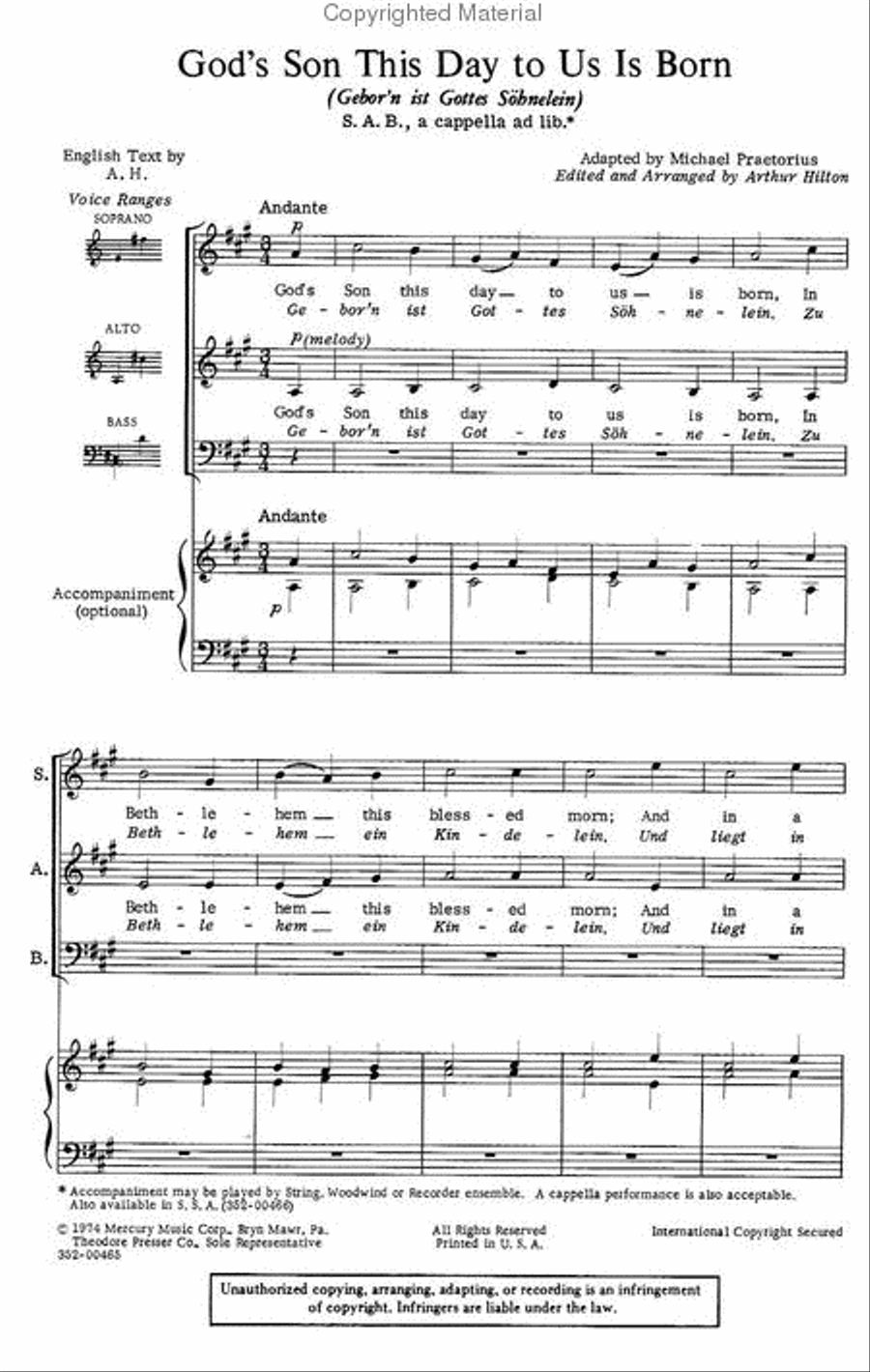 God's Son This Day To Us Is Born 3-Part scores gallery preview page 2