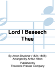 Lord I Beseech Thee