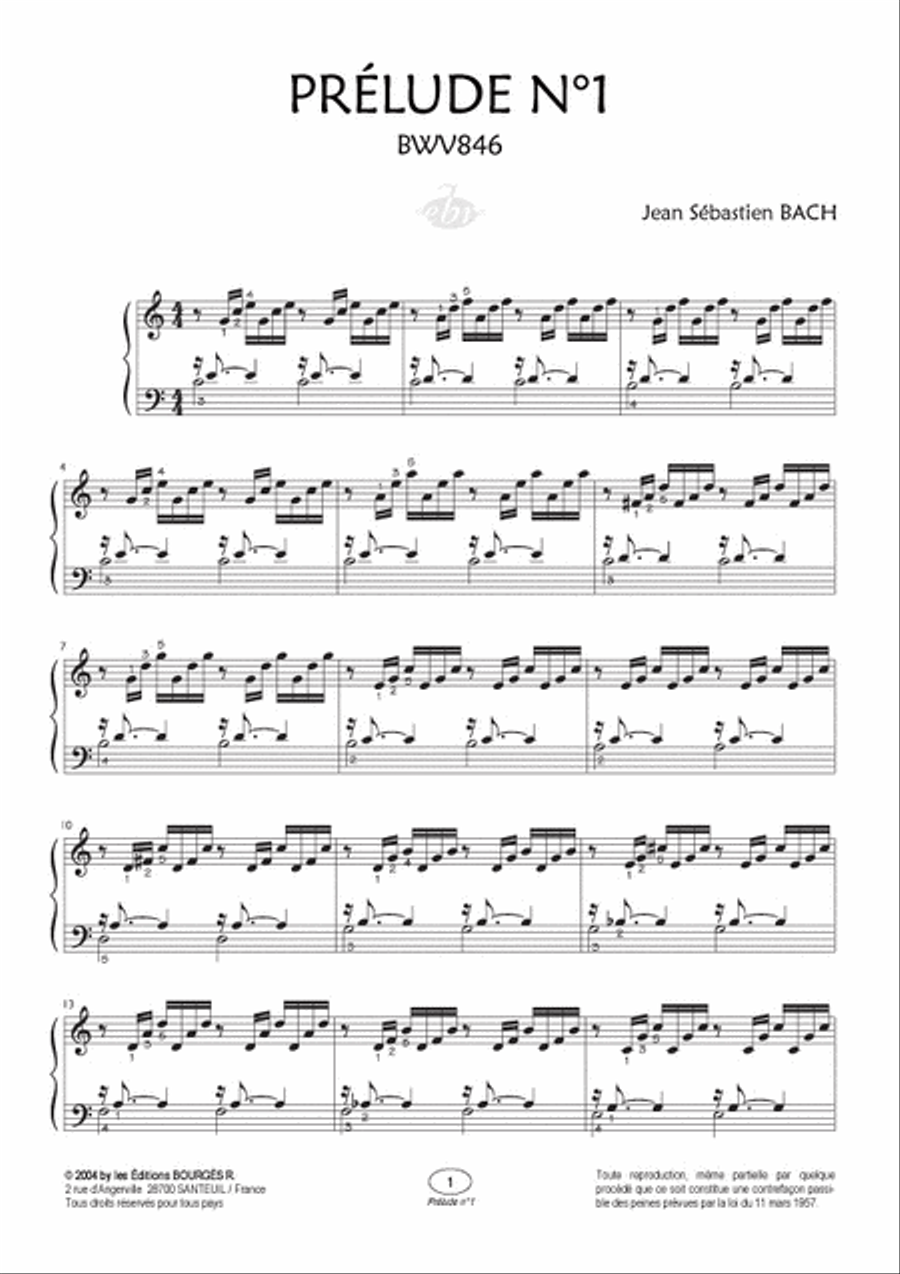 Prélude n°1 BWV 846 (Collection Anacrouse) Piano Solo scores gallery preview page 2