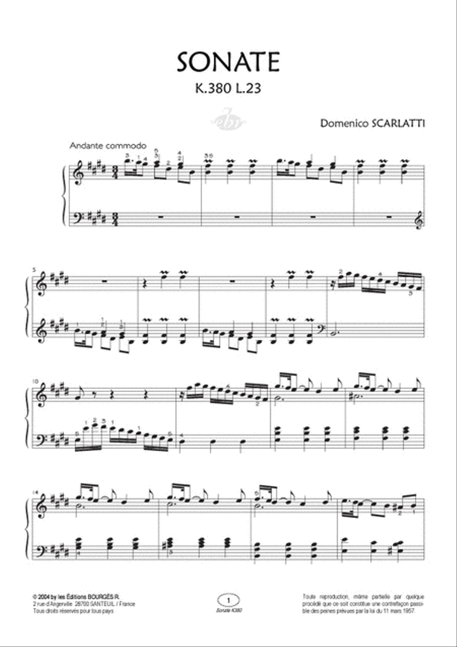 Sonate K.380 L.23 (Collection Anacrouse) Piano Solo scores gallery preview page 2