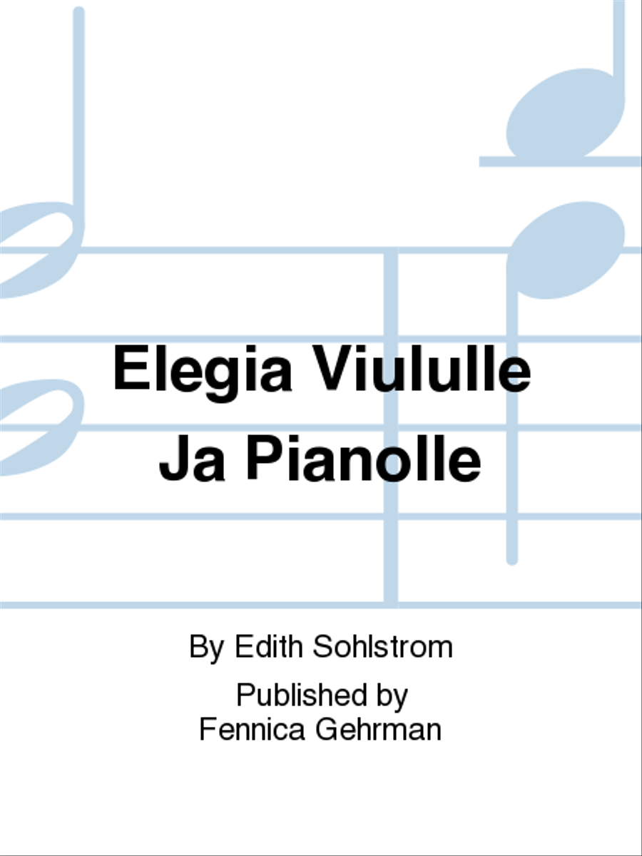 Elegia Viululle Ja Pianolle Piano Solo scores gallery preview page 1