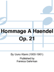 Hommage à Haendel op 21 (score)