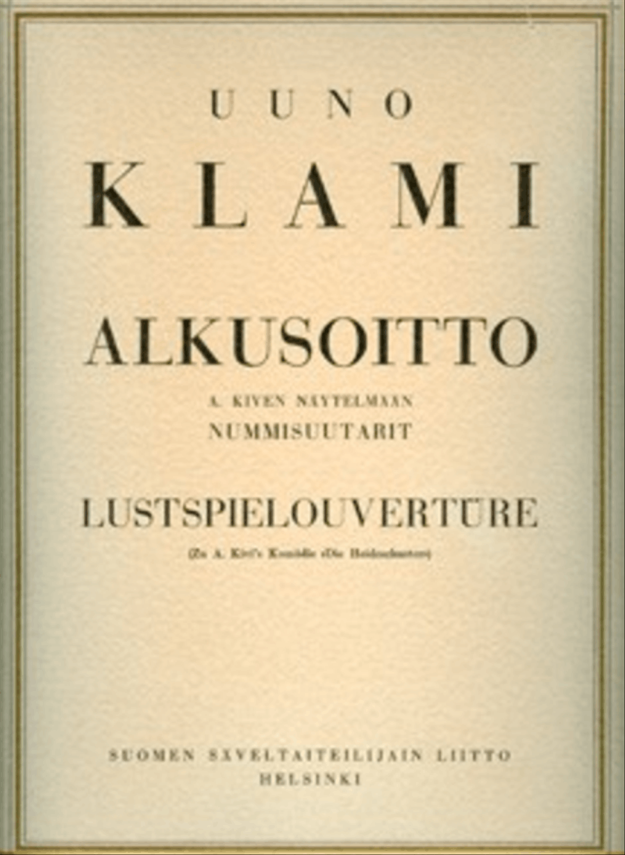 Nummisuutarit Overture Orchestra scores gallery preview page 1