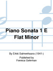 Piano Sonata 1 (in E Flat Minor)
