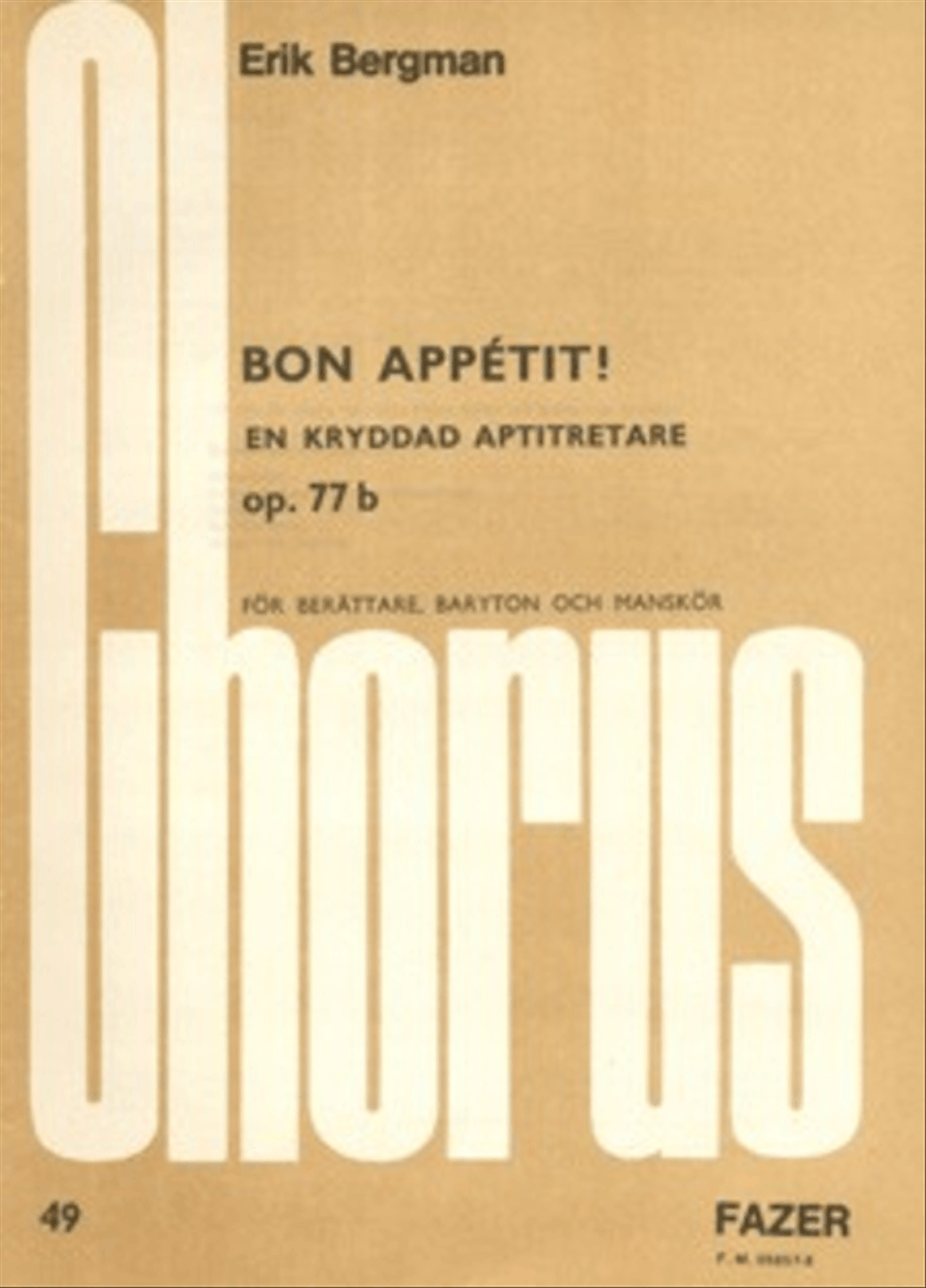 Bon appetit! Op 77b Men's Choir scores gallery preview page 1