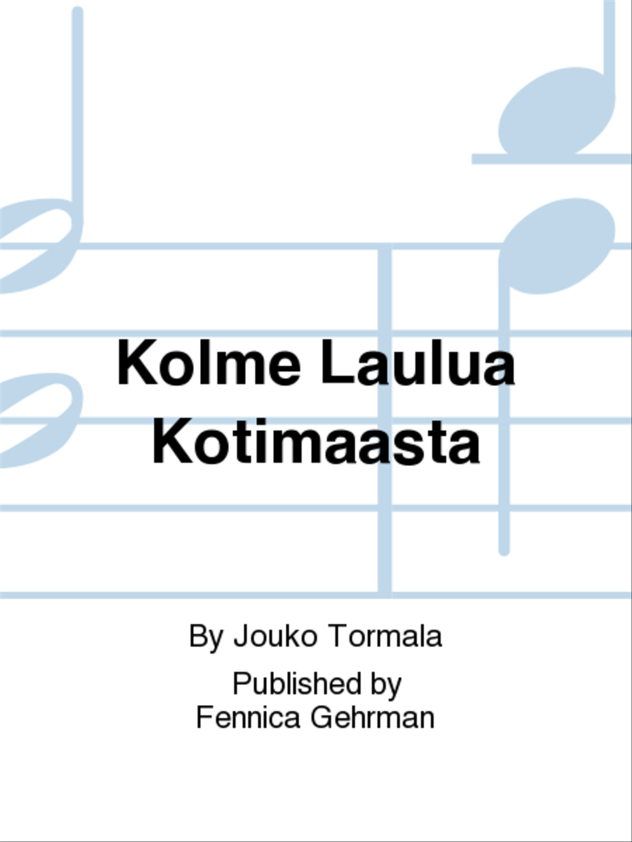 Kolme Laulua Kotimaasta Children's Choir scores gallery preview page 1