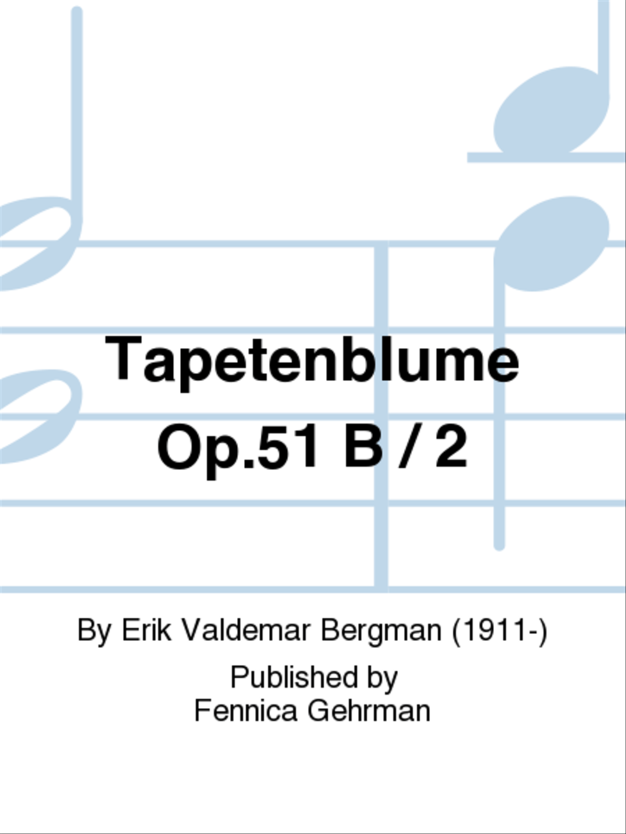 Tapetenblume Op.51 B / 2 Women's Choir scores gallery preview page 1