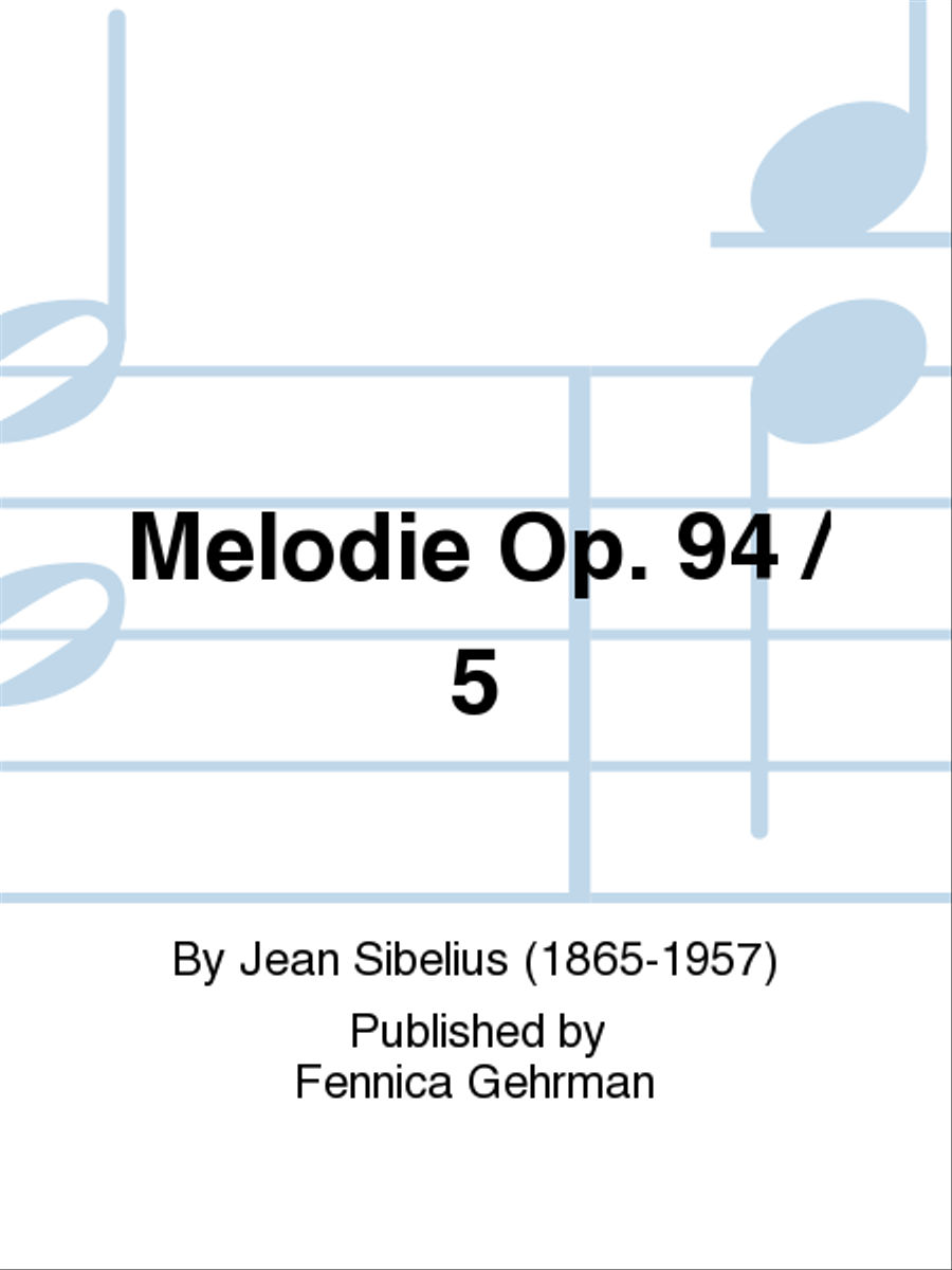 Melodie Op. 94 / 5 Piano Solo scores gallery preview page 1
