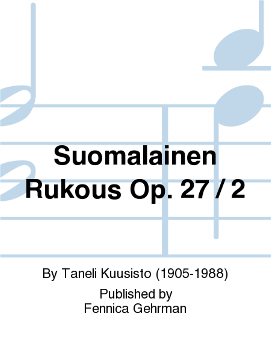Suomalainen Rukous Op. 27 / 2 Voice scores gallery preview page 1