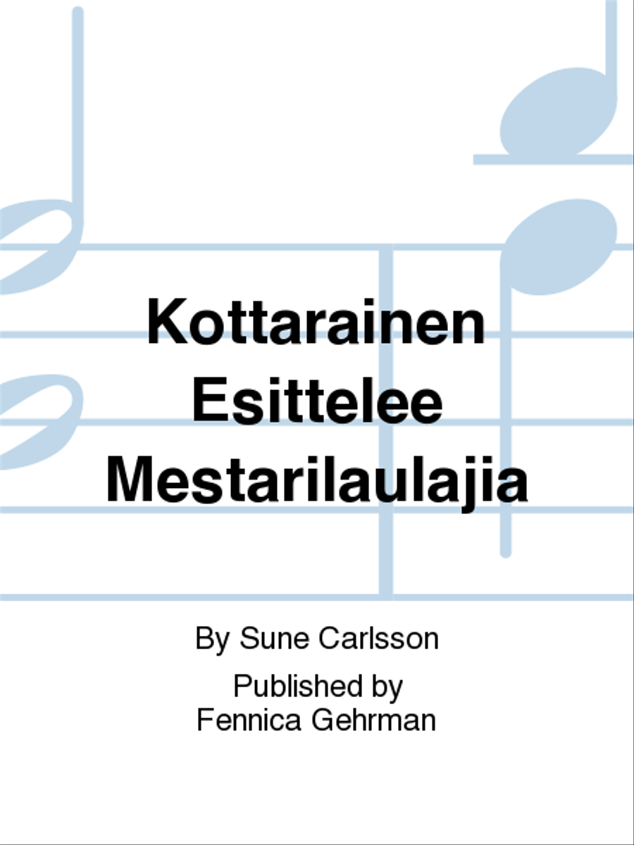 Kottarainen Esittelee Mestarilaulajia SSAA scores gallery preview page 1