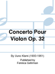 Concerto pour violon / Violin Concerto op 32