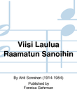 Viisi laulua Raamatun sanoihin