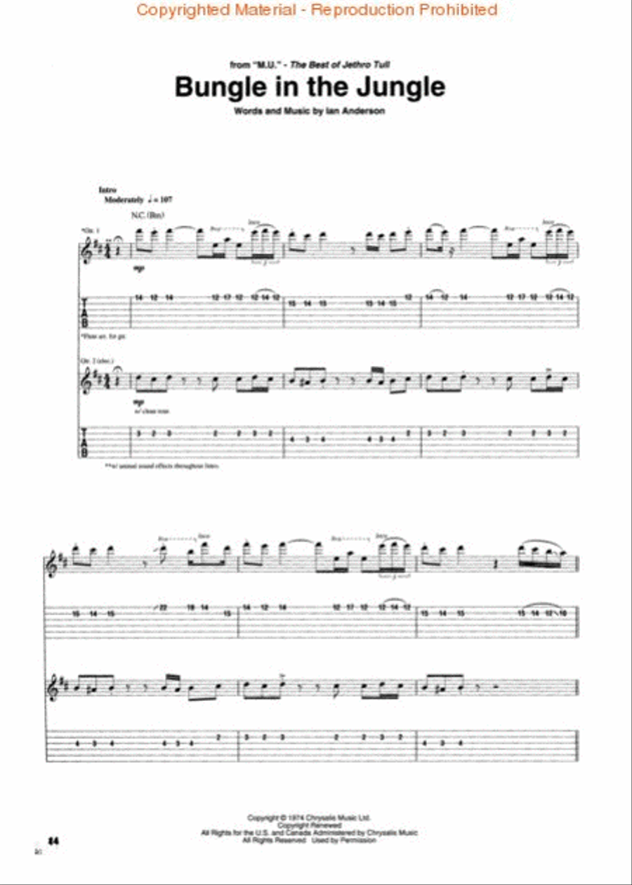 Jethro Tull Guitar Anthology Electric Guitar scores gallery preview page 3