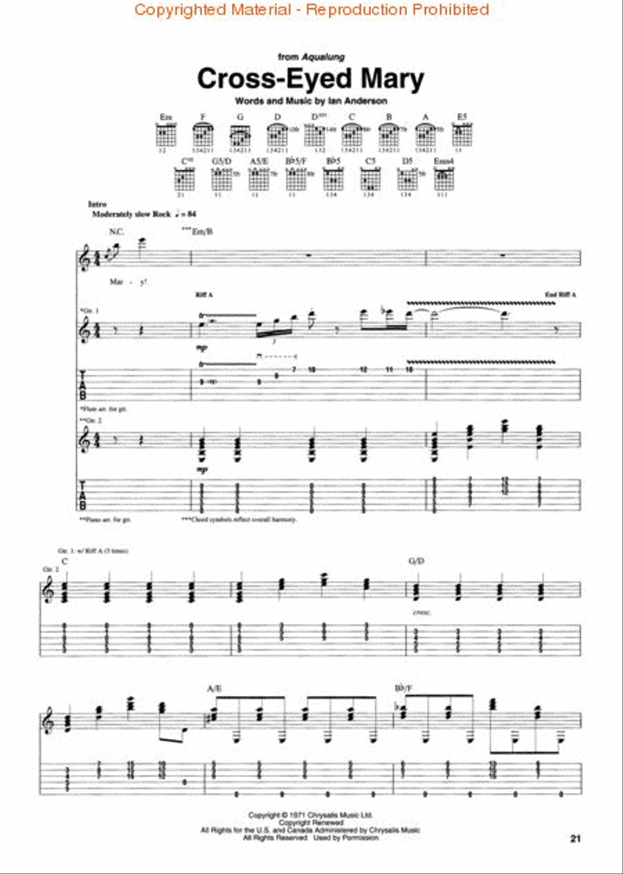 Jethro Tull Guitar Anthology Electric Guitar scores gallery preview page 4