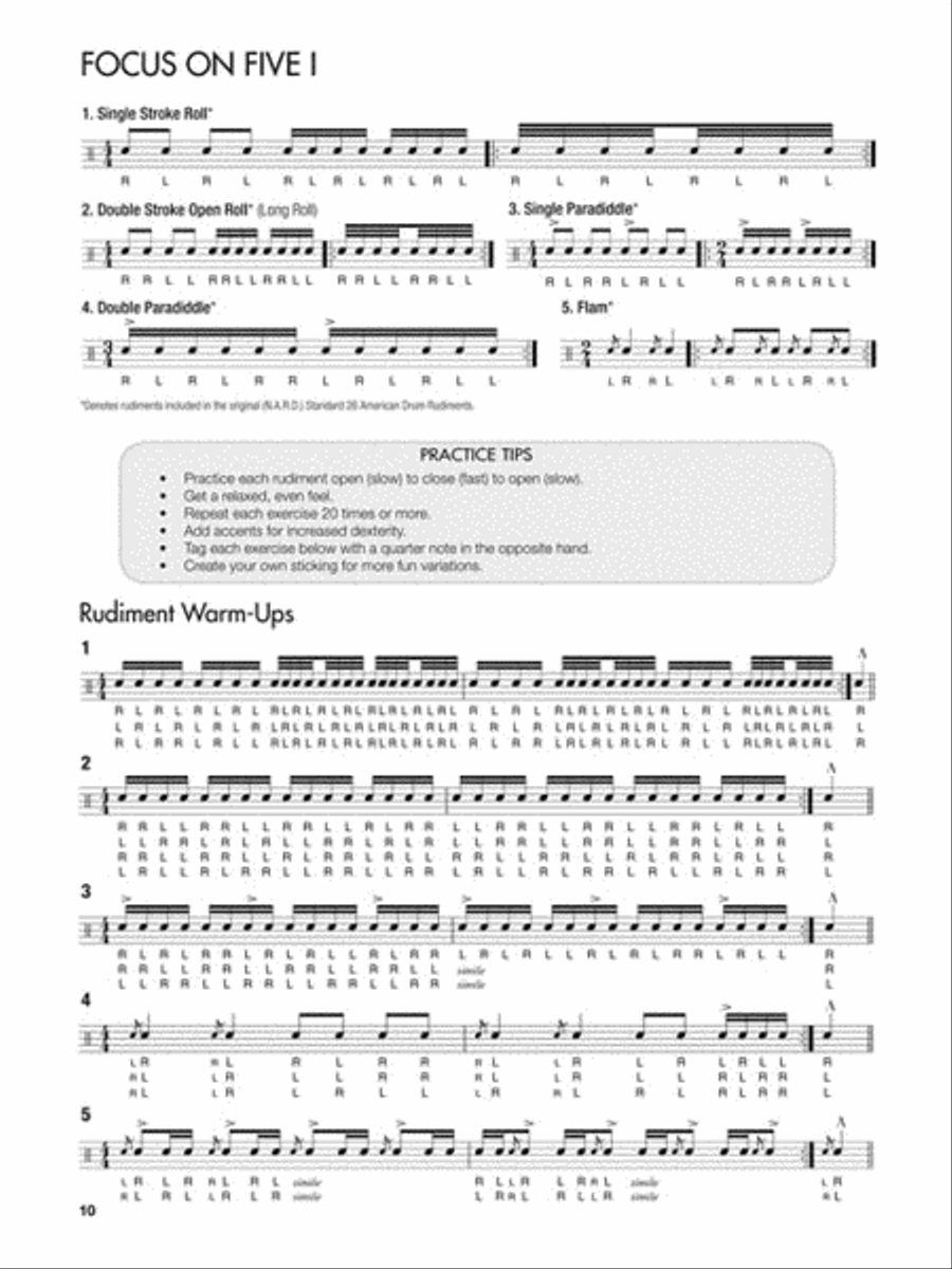 Rudimental Drum Solos for the Marching Snare Drummer Snare Drum scores gallery preview page 4