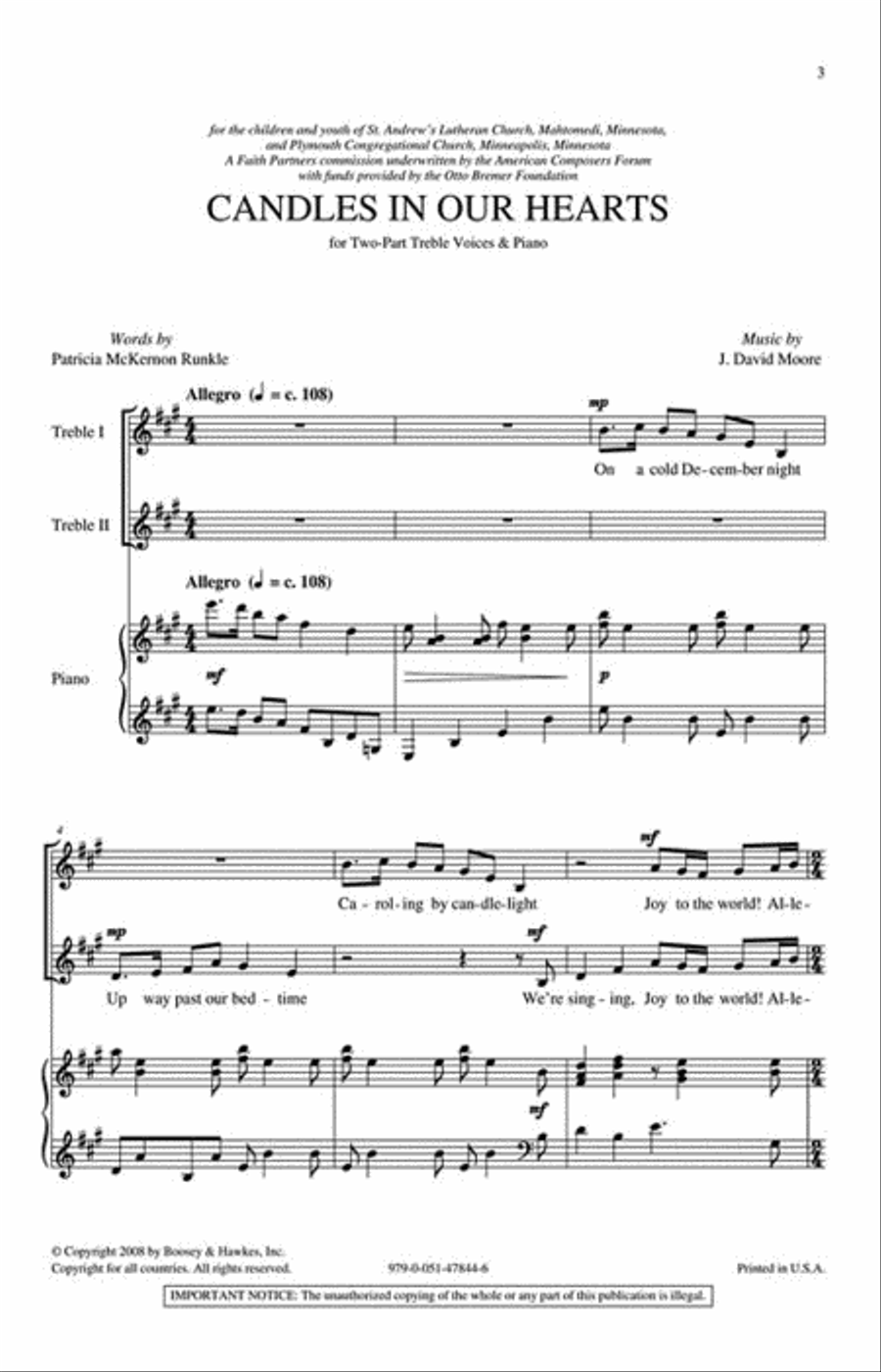Candles in Our Hearts Candles in Our Hearts 2-Part scores gallery preview page 2