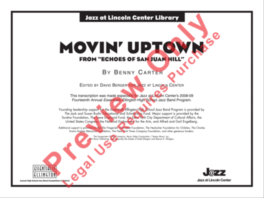 Movin' Uptown Movin' Uptown Jazz Ensemble scores gallery preview page 2