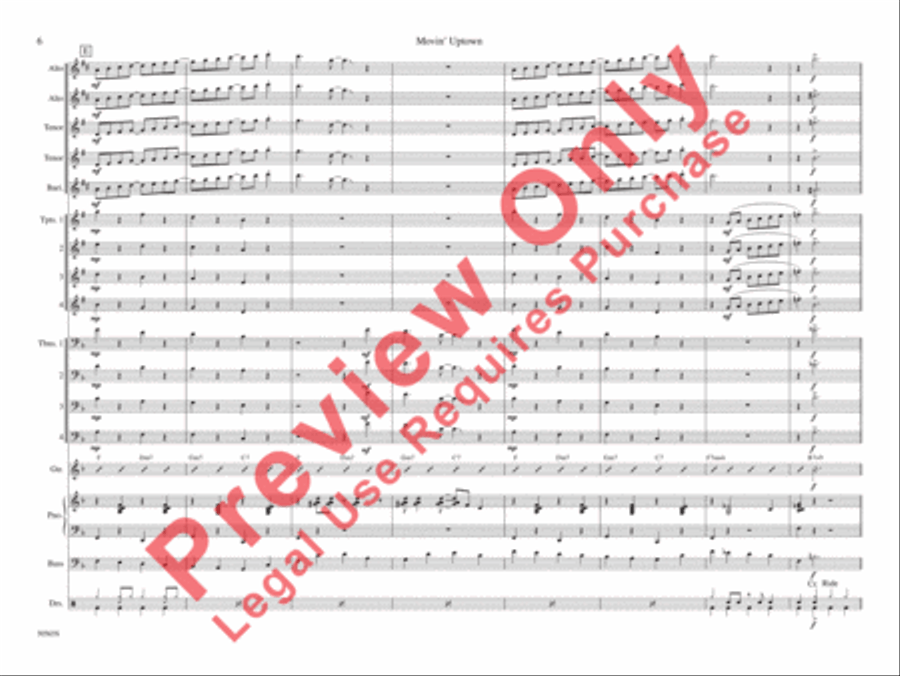 Movin' Uptown Movin' Uptown Jazz Ensemble scores gallery preview page 13