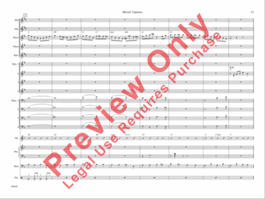 Movin' Uptown Movin' Uptown Jazz Ensemble scores gallery preview page 18