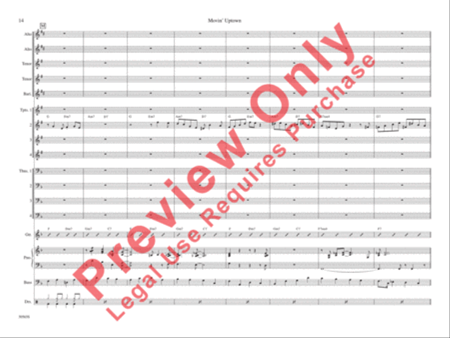 Movin' Uptown Movin' Uptown Jazz Ensemble scores gallery preview page 21