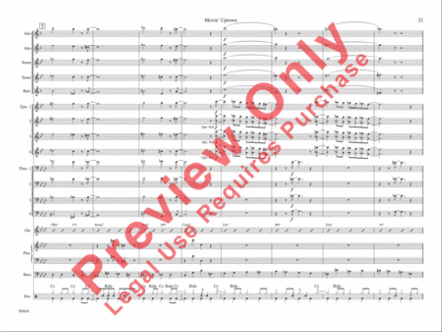 Movin' Uptown Movin' Uptown Jazz Ensemble scores gallery preview page 28