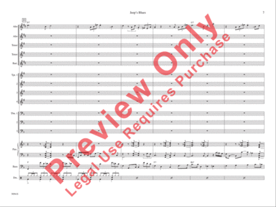 Jeep's Blues Jeep's Blues Jazz Ensemble scores gallery preview page 12