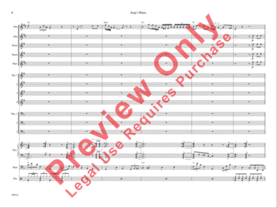 Jeep's Blues Jeep's Blues Jazz Ensemble scores gallery preview page 13