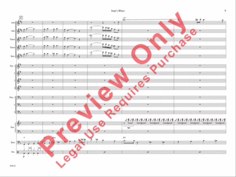Jeep's Blues Jeep's Blues Jazz Ensemble scores gallery preview page 14
