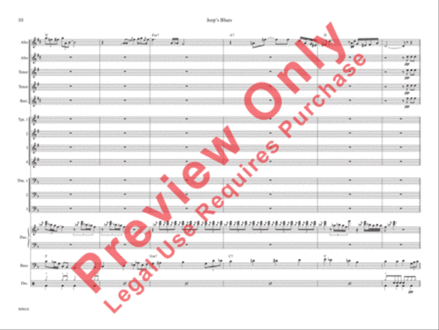 Jeep's Blues Jeep's Blues Jazz Ensemble scores gallery preview page 15
