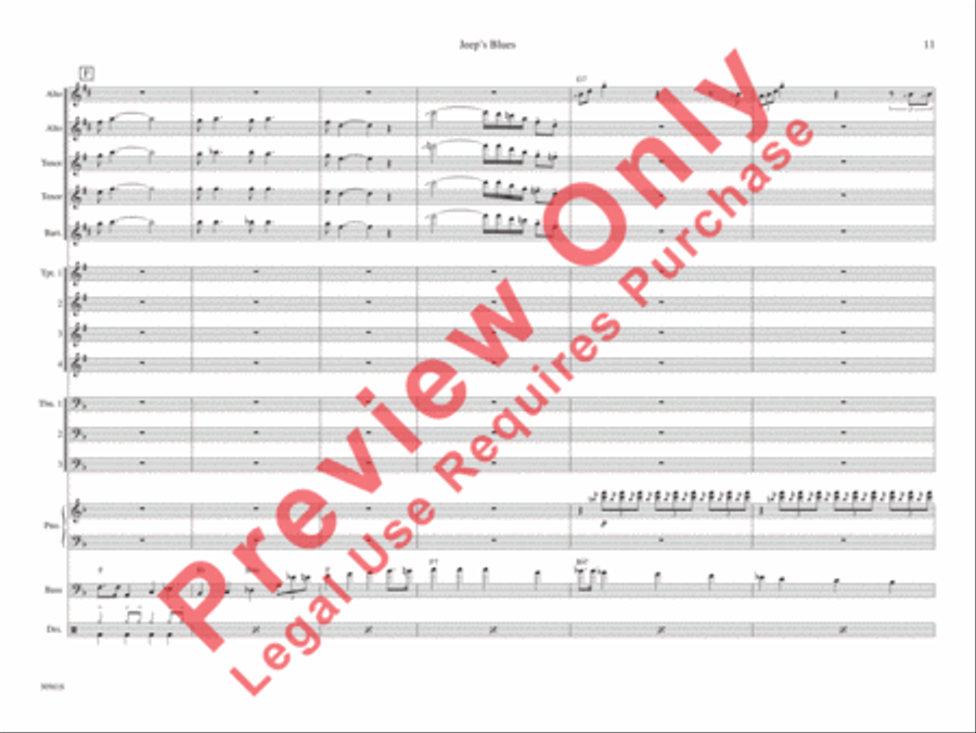 Jeep's Blues Jeep's Blues Jazz Ensemble scores gallery preview page 16