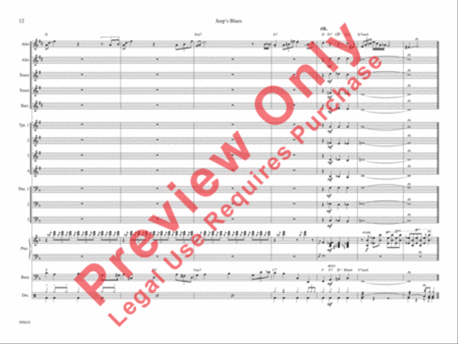 Jeep's Blues Jeep's Blues Jazz Ensemble scores gallery preview page 17