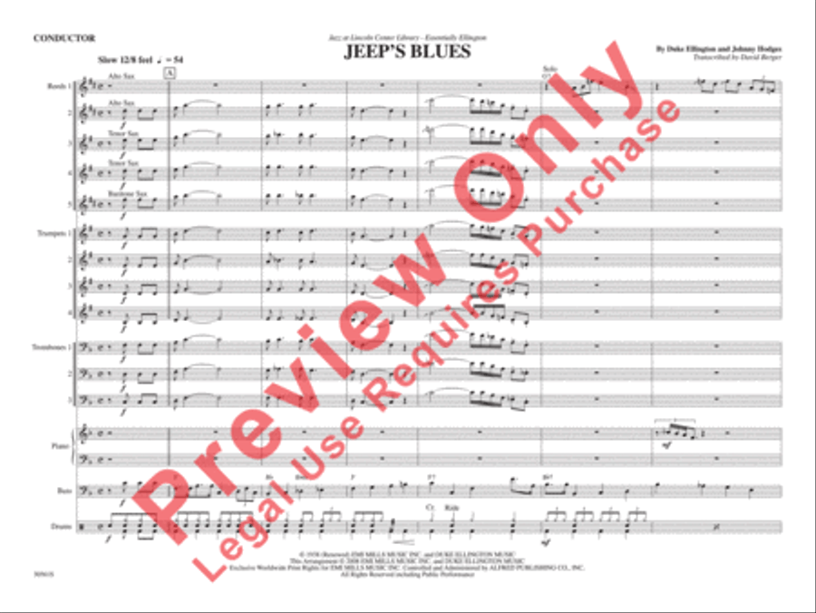 Jeep's Blues Jeep's Blues Jazz Ensemble scores gallery preview page 6