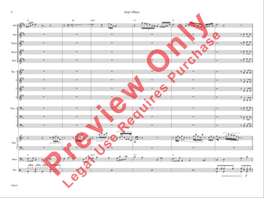 Jeep's Blues Jeep's Blues Jazz Ensemble scores gallery preview page 7