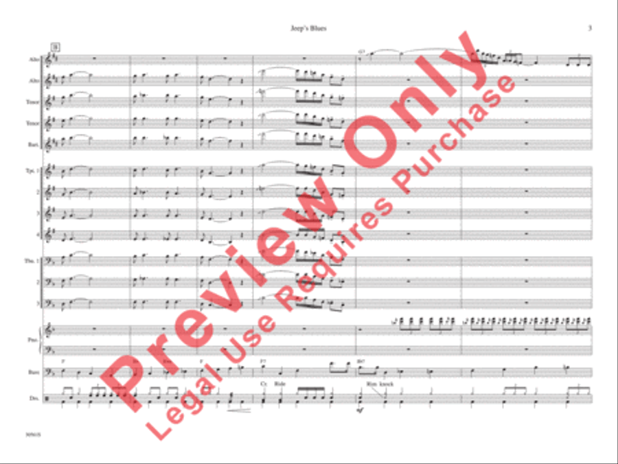 Jeep's Blues Jeep's Blues Jazz Ensemble scores gallery preview page 8