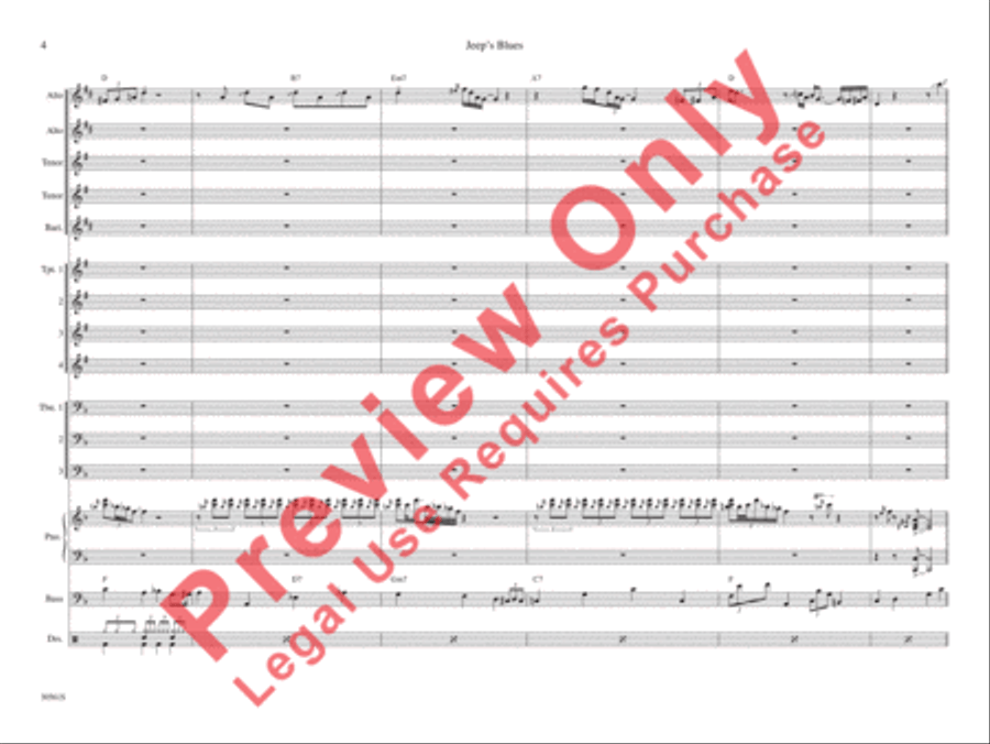 Jeep's Blues Jeep's Blues Jazz Ensemble scores gallery preview page 9